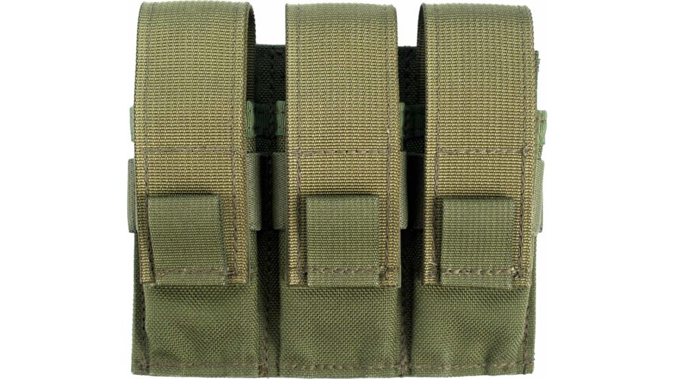 Specter Gear Triple Universal Pistol Magazine Pouch for 2 &amp; 2.25in Duty Belts - OD Green