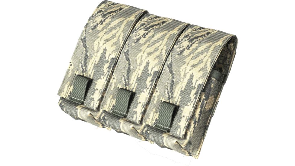 Specter Gear Triple Universal Pistol Magazine Pouch, MOLLE Compatible - Air Force Tiger Stripe