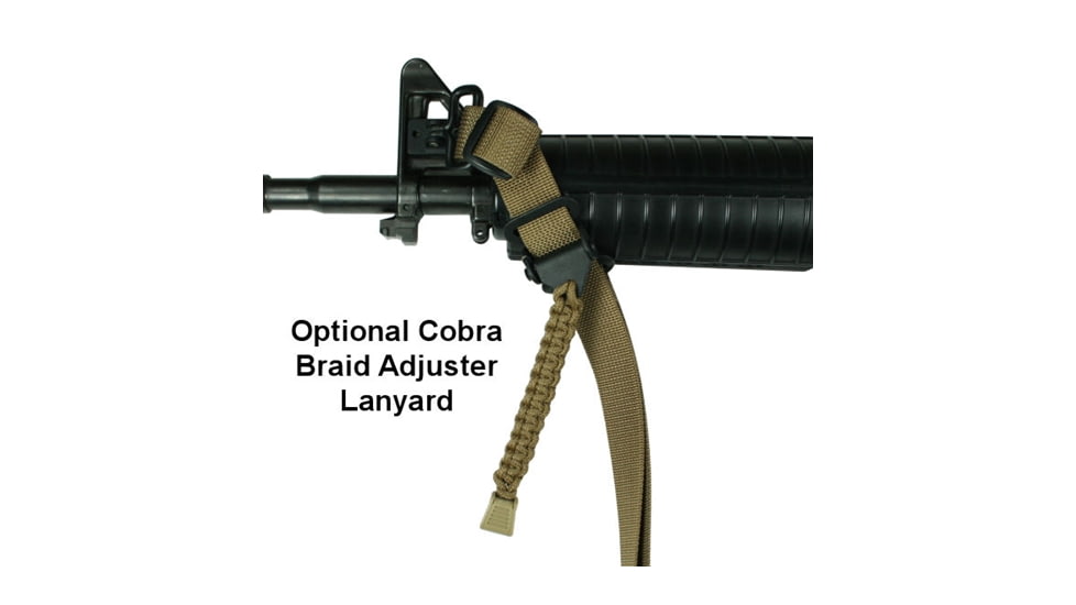 Specter Gear Universal QD Swivel Raider 2 Point Tactical Sling, Braided Lanyard, Emergency Release, Olive Drab Green, 853 OD-ERB-BL