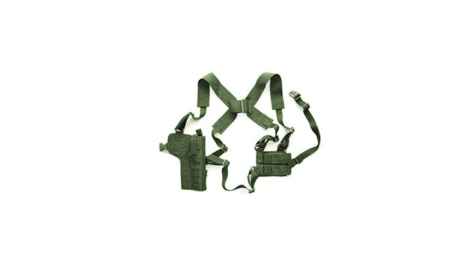 Specter Gear Vertical Shoulder Holster w/ Double Mag Pouch, OD Green, Right Hand M9/Beretta 92F