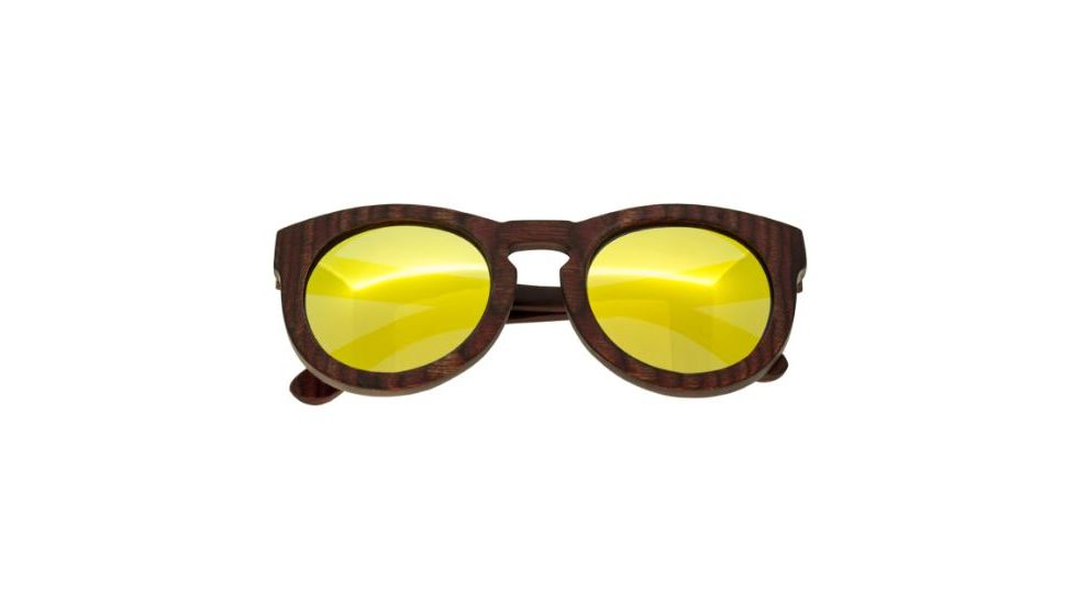 Spectrum Aikau Wood Sunglasses, Cherry Frame, Gold Lens, One Size, SSGS124GD