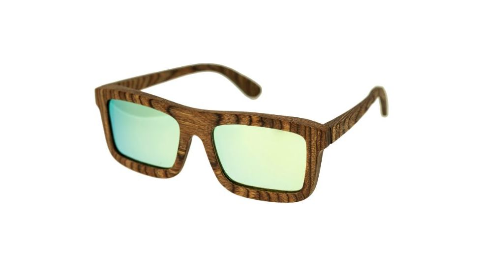 Spectrum Sunglasses Burrow S118GY Sunglasses, Brown Frame, Green Lens SSGS118GY