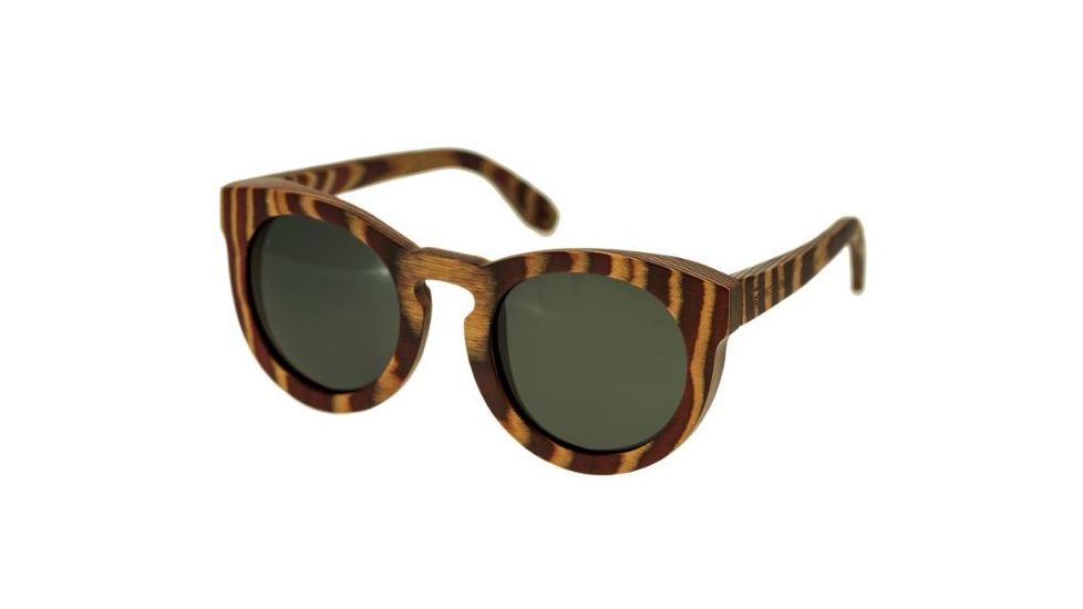 Spectrum Sunglasses Dorian S128BK Sunglasses, Cherry Zebra Frame, Black Lens SSGS128BK