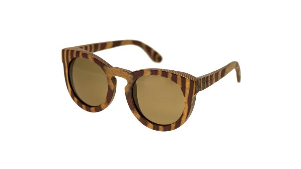 Spectrum Sunglasses Dorian S128BN Sunglasses, Cherry Zebra Frame, Brown Lens SSGS128BN