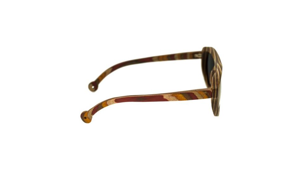 Spectrum Fanning Wood Sunglasses, Multi Frame, Gold Lens, One Size, SSGS114GD