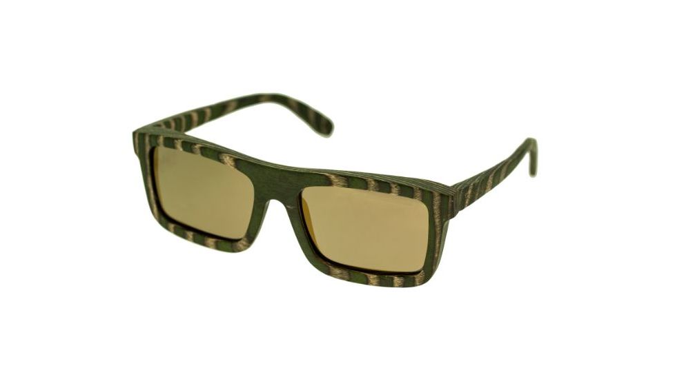 Spectrum Sunglasses Garcia S120GD Sunglasses, Green Zebra Frame, Gold Lens SSGS120GD