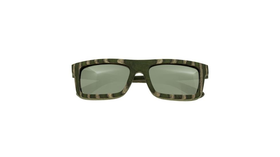 Spectrum Sunglasses Garcia S120SR Sunglasses, Green Zebra Frame, Silver Lens SSGS120SR