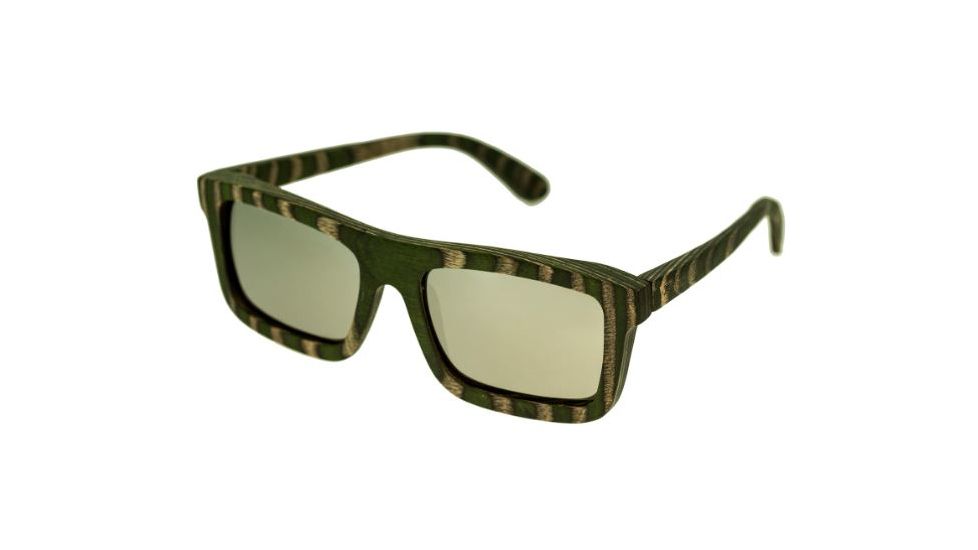 Spectrum Sunglasses Garcia S120SR Sunglasses, Green Zebra Frame, Silver Lens SSGS120SR