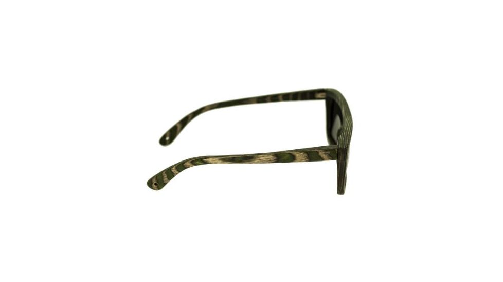 Spectrum Garcia Wood Sunglasses, Green Zebra Frame, Silver Lens, One Size, SSGS120SR