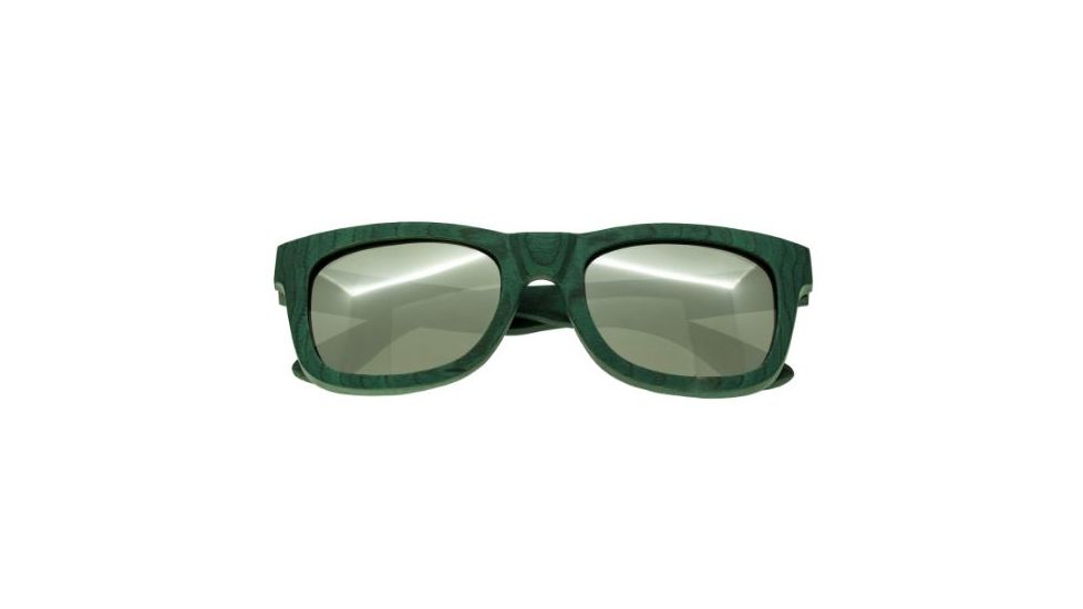 Spectrum Hamilton Wood Sunglasses, Teal Frame, Silver Lens, Teal/Silver, One Size, SSGS106SR