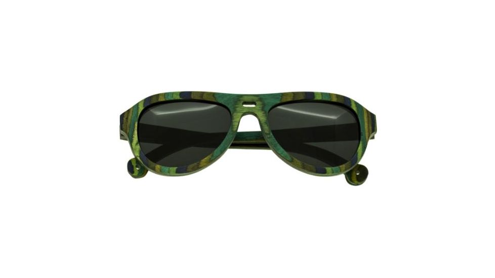 Spectrum Sunglasses Lopez S111bk Sunglasses, Green Stripe FRAME, Black Lens SSGS111BK