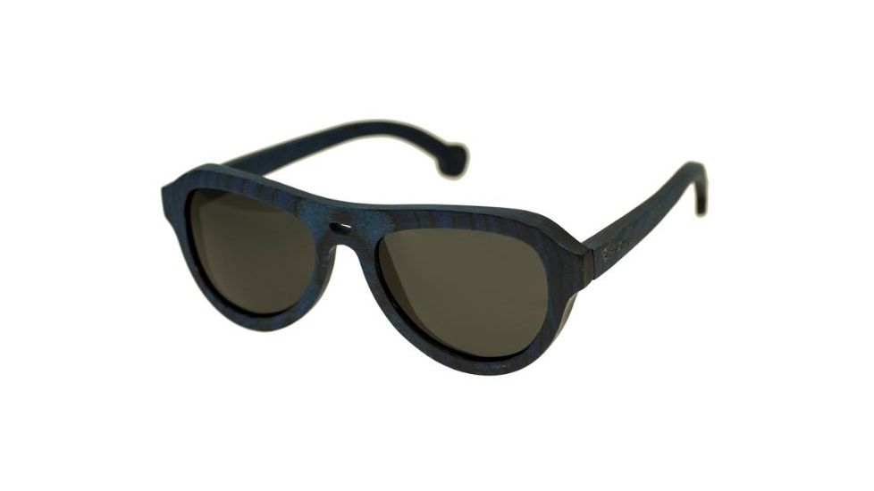 Spectrum Sunglasses Machado S113bk Sunglasses, Blue Frame, Black Lens SSGS113BK