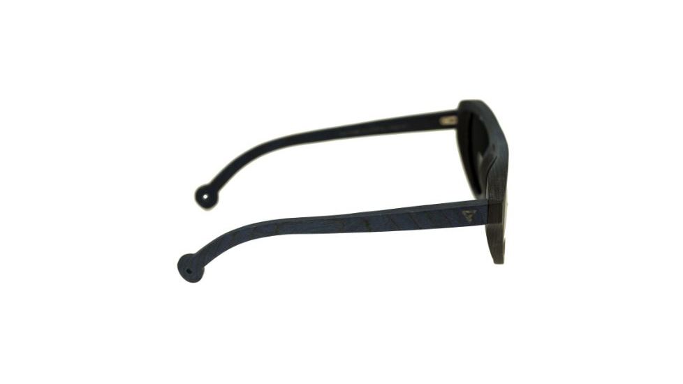 Spectrum Machado Wood Sunglasses, Blue Frame, Black Lens, Blue/Black, One Size, SSGS113BK