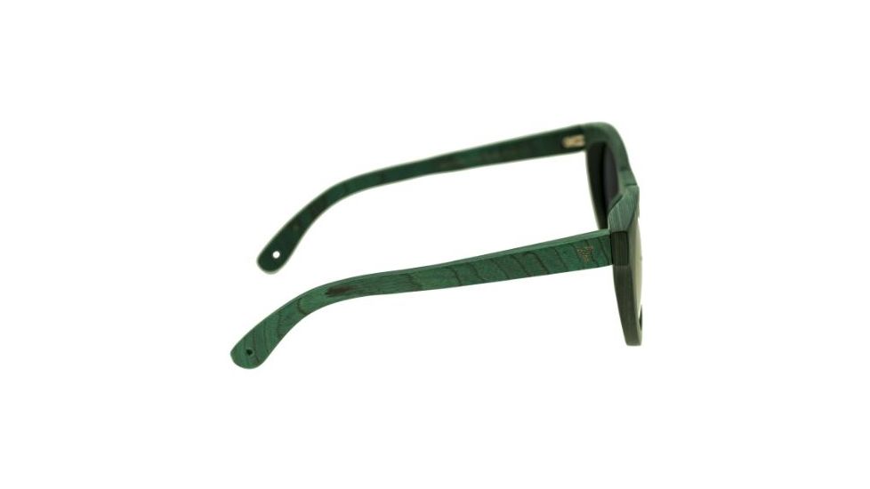 Spectrum Malloy Wood Sunglasses, Teal Frame, Gold Lens, Teal/Gold, One Size, SSGS122GD