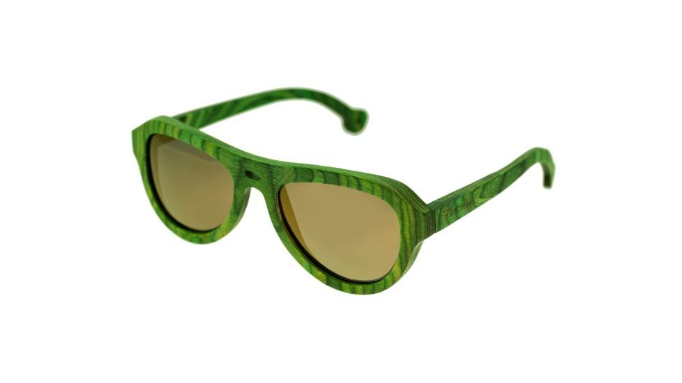 Spectrum Sunglasses Morrison S108gd Sunglasses, Green Frame, Gold Lens SSGS108GD