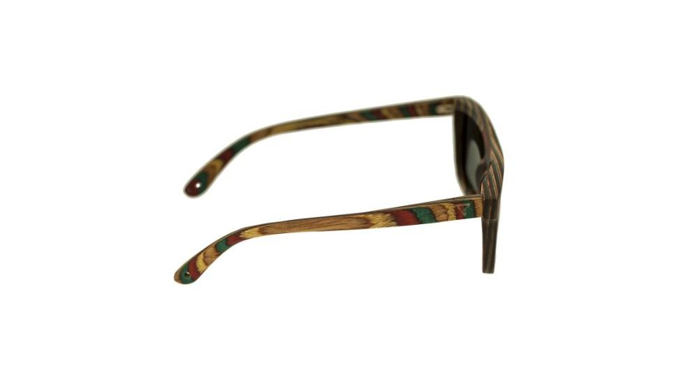 Spectrum Philbin Wood Sunglasses, Multi Frame, Silver Lens, Multi/Silver, One Size, SSGS116SR