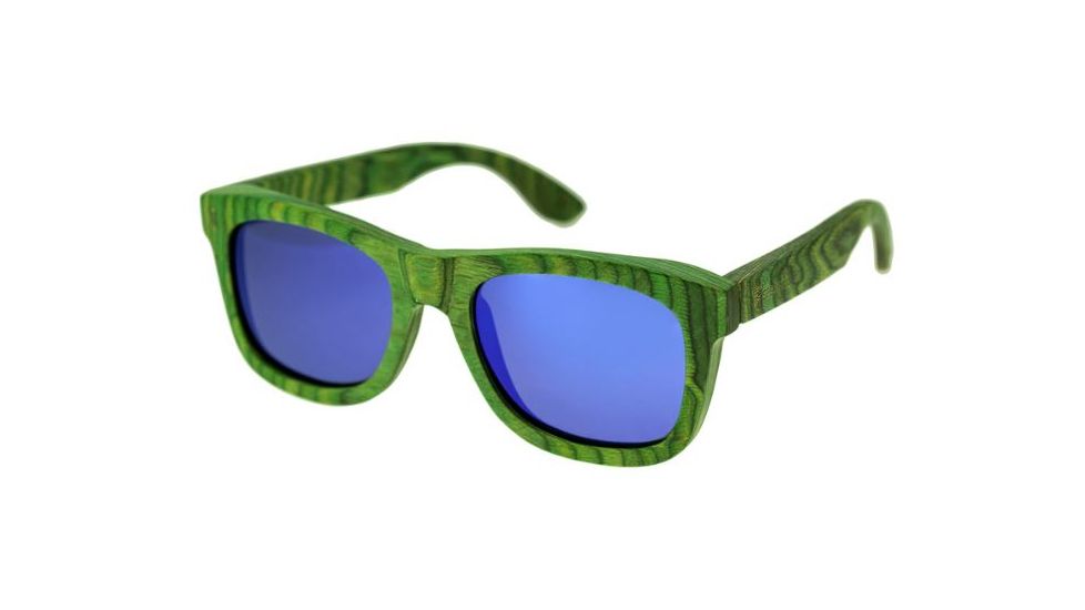 Spectrum Sunglasses Slater S101bl Sunglasses, Green Frame, Blue Lens SSGS101BL