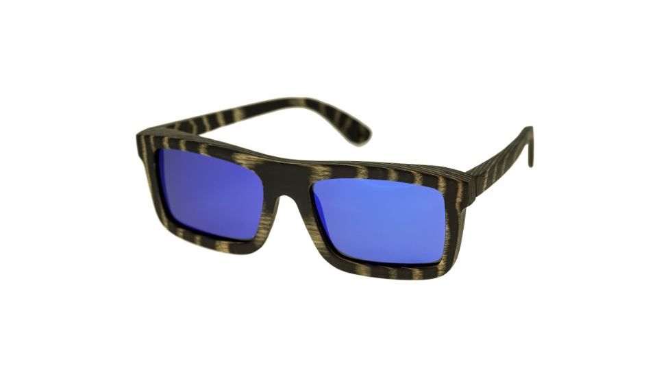 Spectrum Sunglasses Ward S117bl Sunglasses, Black Stripe Frame, Blue Lens SSGS117BL