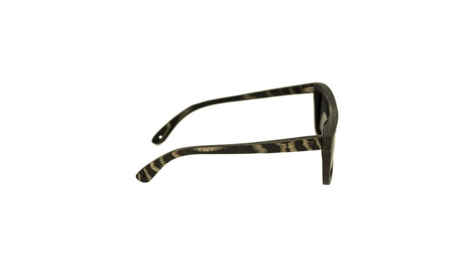 Spectrum Ward Wood Sunglasses, Black Stripe Frame, Blue Lens, Black Stripe/Blue, One Size, SSGS117BL