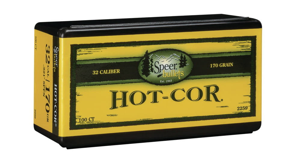 Speer Hot-Cor .321 Rifle Bullet, 170 Grain, Soft Point Flat Nose, 100 Bullets, 2259