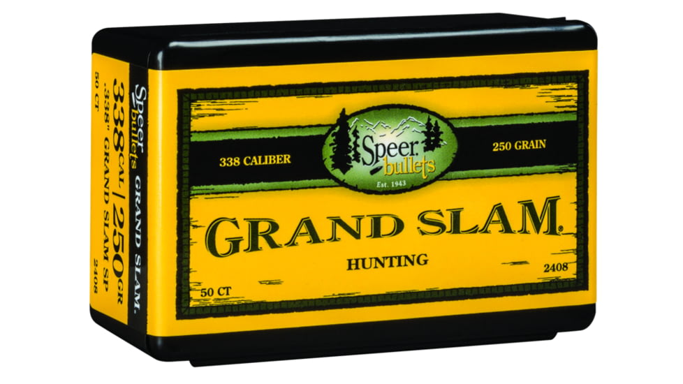 Speer Bullets 2408 Grand Slam 338 Caliber .338 250 GR Soft Point SP 50 Box