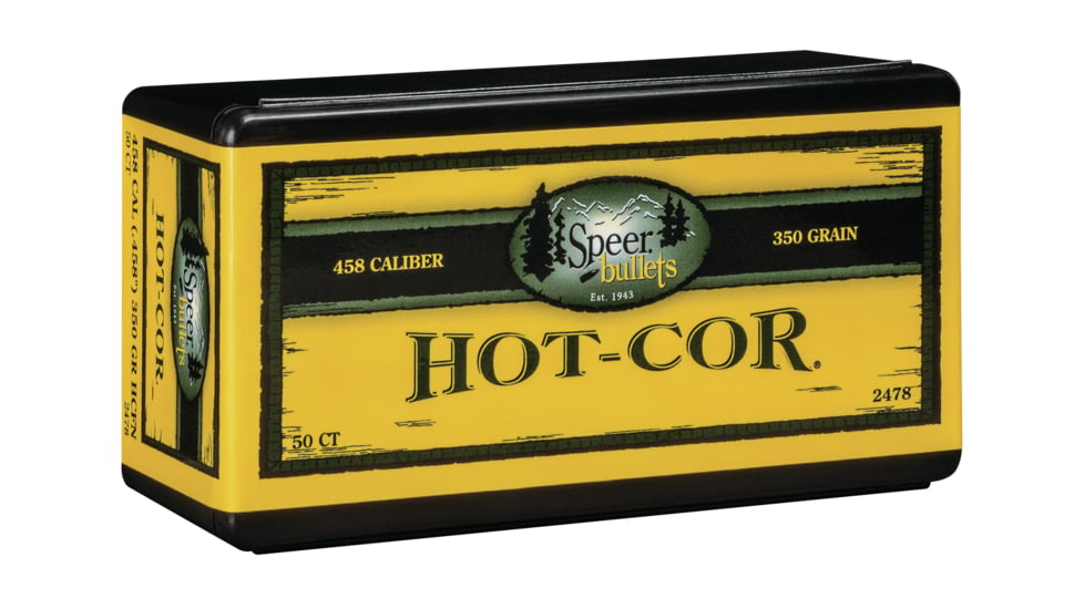Speer Bullets 2478 Hot-Cor 45 Caliber .458 350 GR Soft Point Flat Nose SPFN