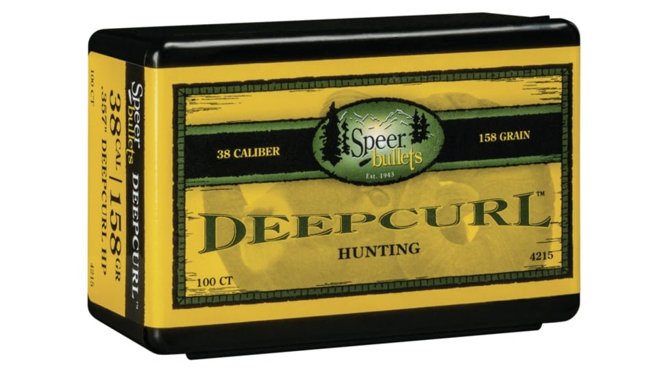 Speer Bullets 4215 DeepCurl 38 Caliber .357 158 GR Hollow Point HP 100 Box