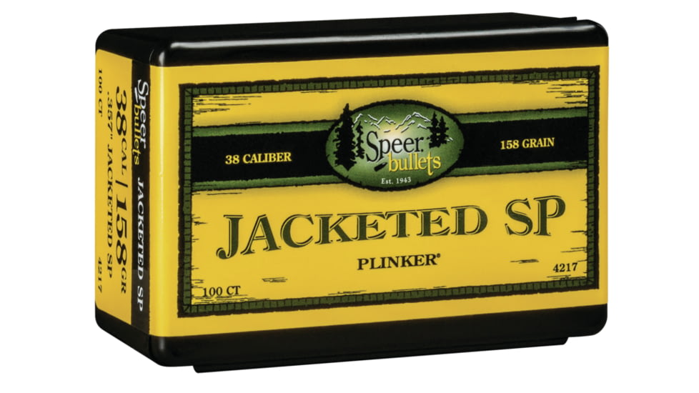 Speer Bullets 4217 Handgun 38 Caliber .357 158 GR Jacketed Soft Point JSP 100
