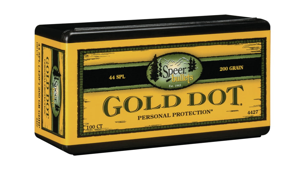 Speer Gold Dot Handgun Component Bullet .429 200 Grain Hollow Point Pistol Bullet, 100 Bullets, 4427