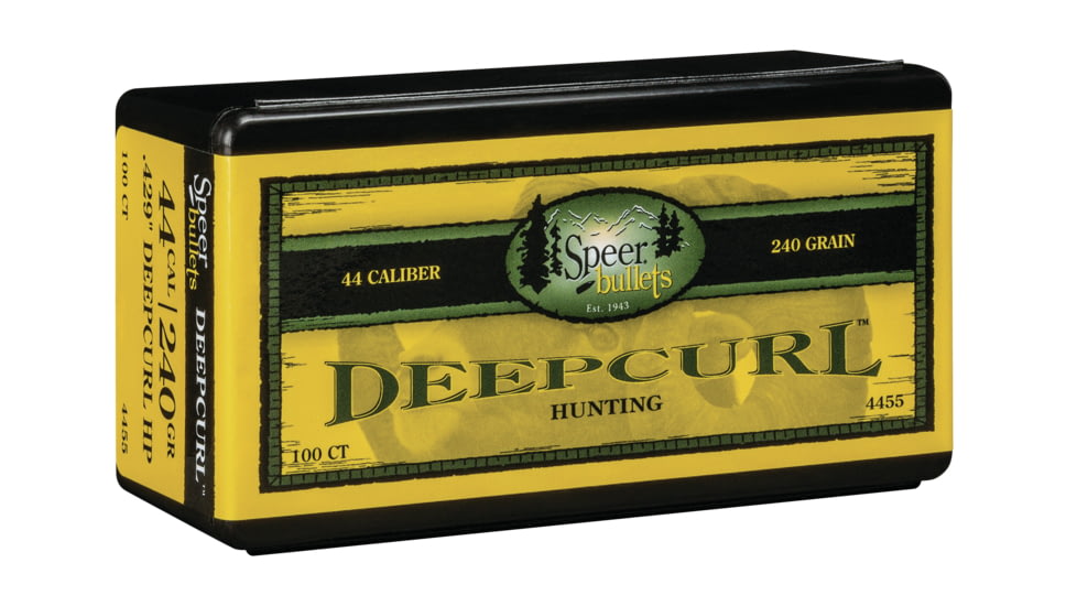 Speer DeepCurl Handgun Hunting .429 240 Grain Hollow Point Pistol Bullet, 100 Bullets, 4455