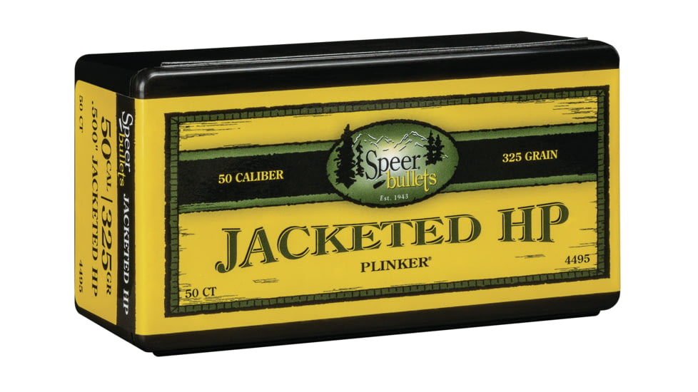 Speer Jacketed Handgun Bullet 50 Action Express 325 Grain Jacketed Hollow Point Pistol Bullet, 50 Bullets, 4495