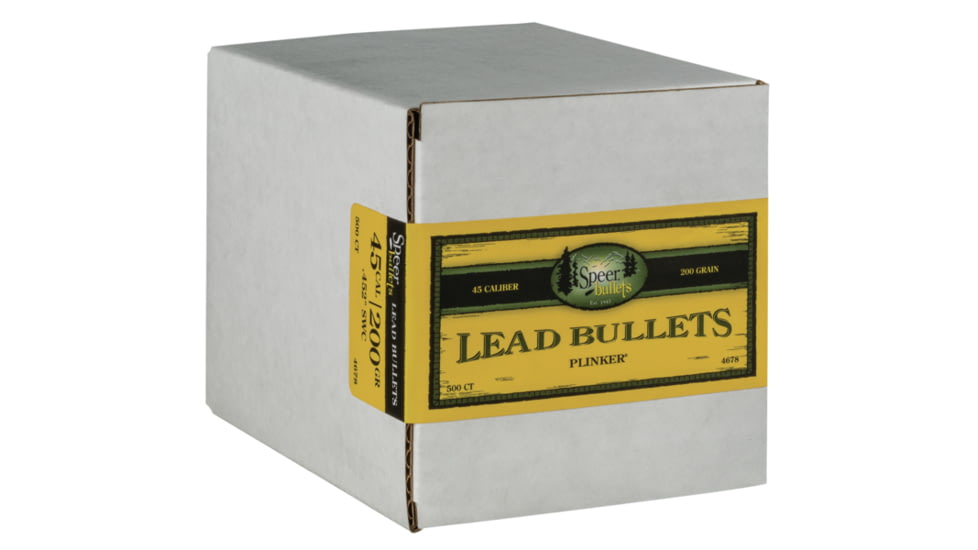 Speer Bullets 4678 Handgun 45 Caliber .452 200 GR Lead Semi Wadcutter LSWC 50