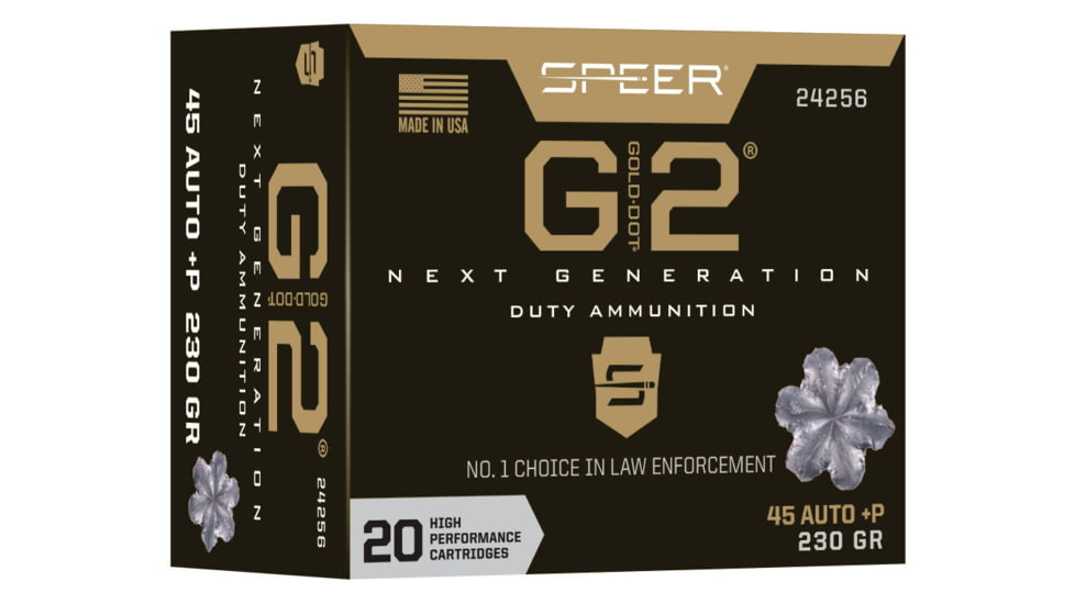 Speer Gold Dot Carry Gun .40 S&amp;W 165 Grain Gold Dot Hollow Point Centerfire Pistol Ammo, 20 Rounds, 24259