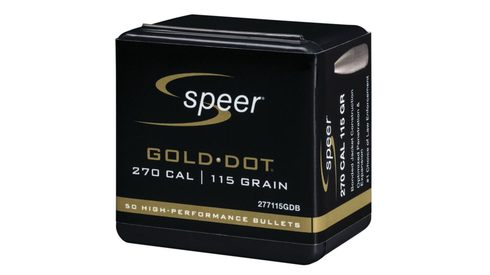 Speer Gold Dot Rifle Component Bullet, .277 Cal 115Gr, 277115GDB