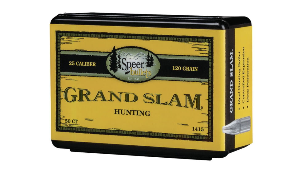 Speer Grand Slam Rifle Bullet, .257, 120Gr, 1415