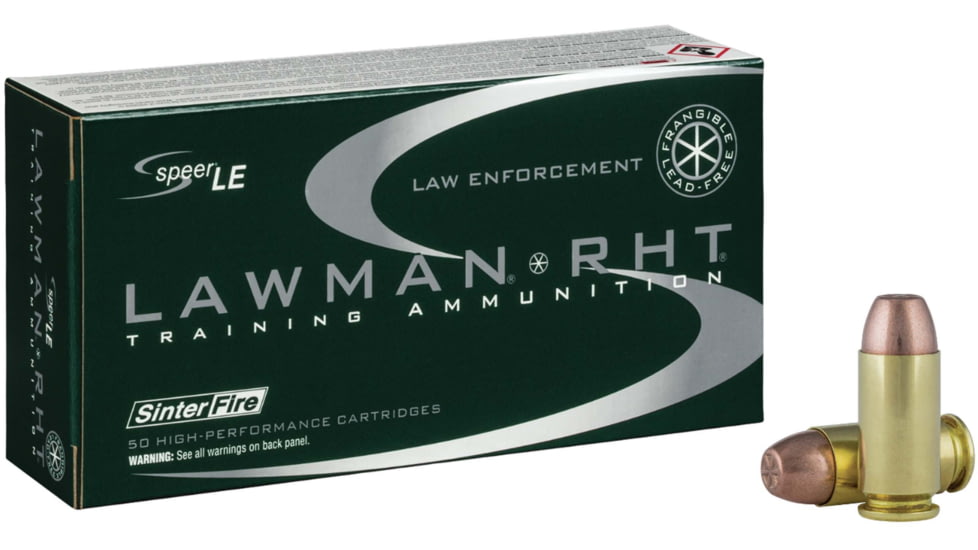 Speer Lawman RHT .40 S&amp;W 125 Grain Frangible Brass Cased Centerfire Pistol Ammo, 50 Rounds, 53375