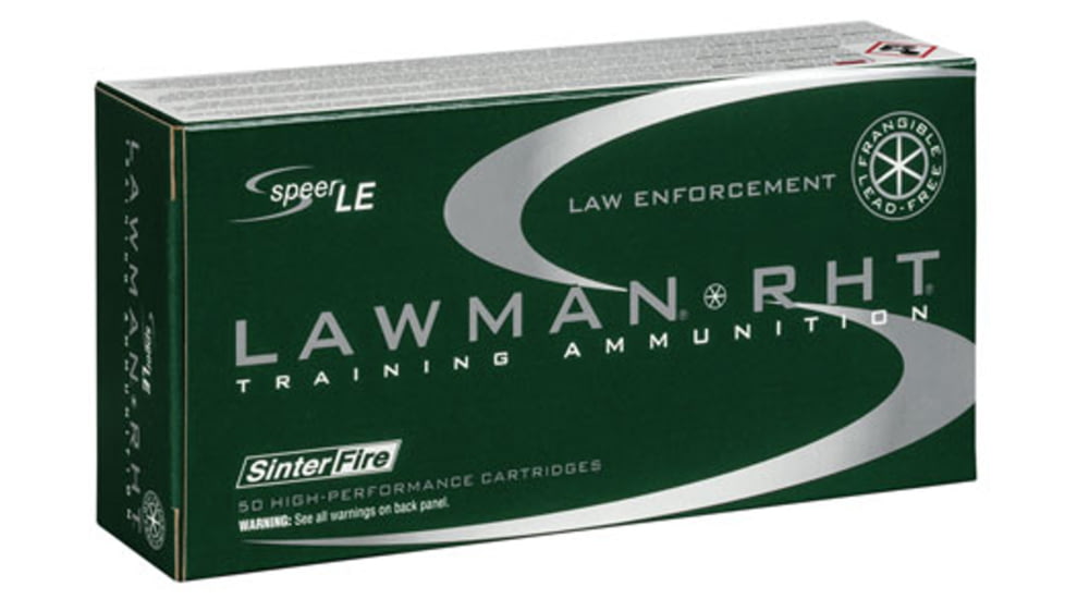 Speer Lawman RHT Training 9mm Luger 100 Grain Brass Pistol Ammo, 50 Rounds, 53367
