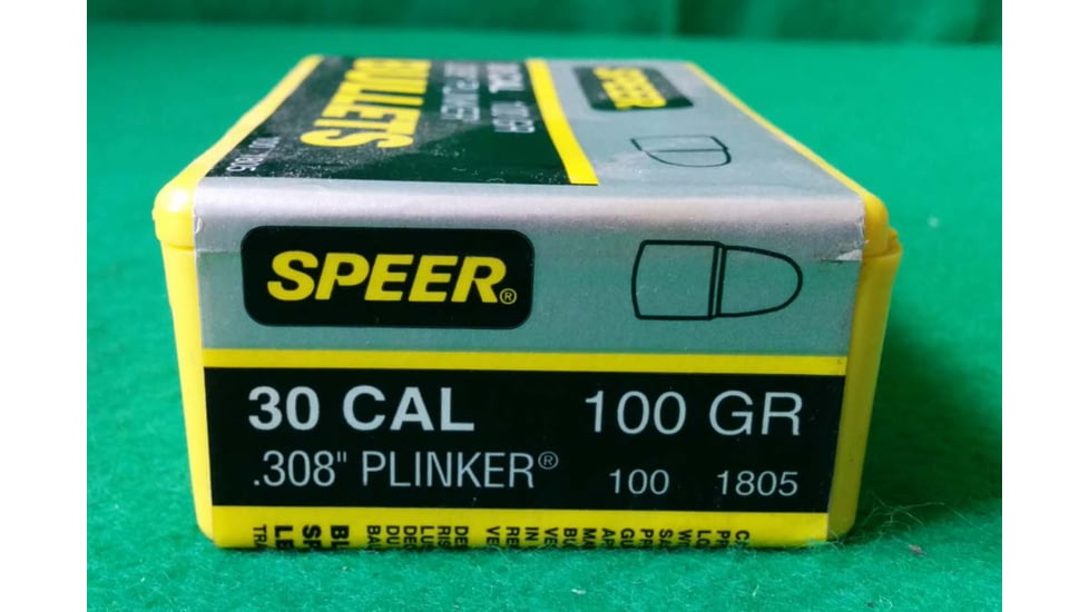 Speer Target .308 Rifle Bullet, 100 Grain, Jacketed Rifle, 100 Bullets, 1805