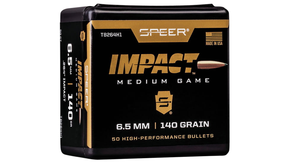 Speer .284 Rifle Bullet, 175 Grain, Impact, 50 Bullets, TB284H1