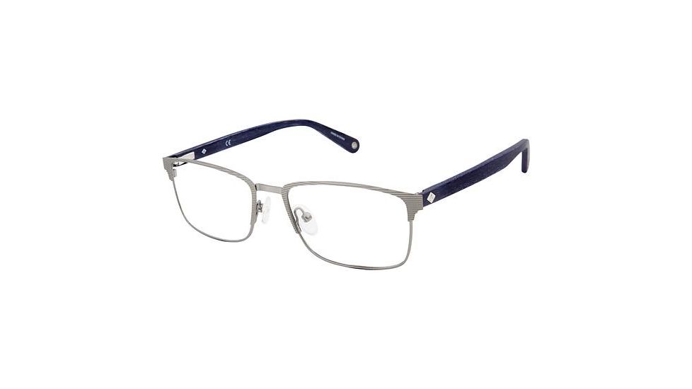 Sperry Top-Sider Bayview Prescription Eyeglasses - Frame MT GUNMTAL/NAVY, Size 54/17mm SPBAYVIEW02