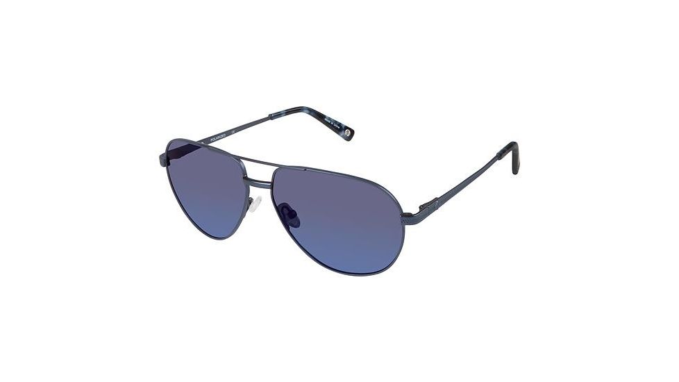 Sperry Top-Sider Billingsgate Sunglasses - Frame Matte Navy, Lens Color Navy Mirror, Size 58/13mm SPBILLINGSGATE03