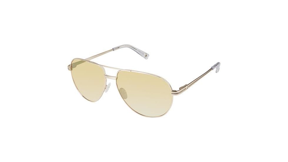Sperry Top-Sider Billingsgate Sunglasses - Frame Shiny Gold, Lens Color Light Gold Mirror, Size 58/13mm SPBILLINGSGATE01