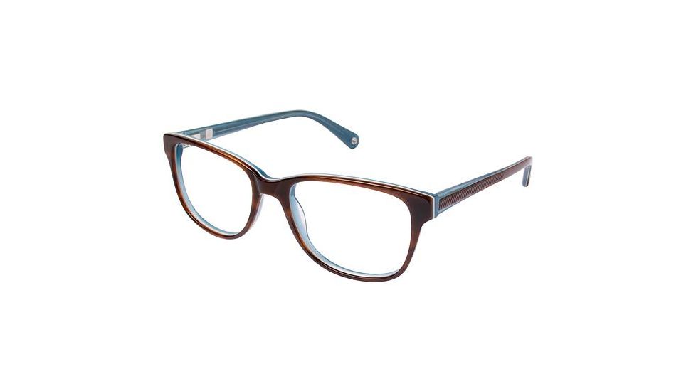 Sperry Top-Sider Makena Single Vision Prescription Eyeglasses - Frame BROWN HORN, Size 53/17mm SPMAKENA02