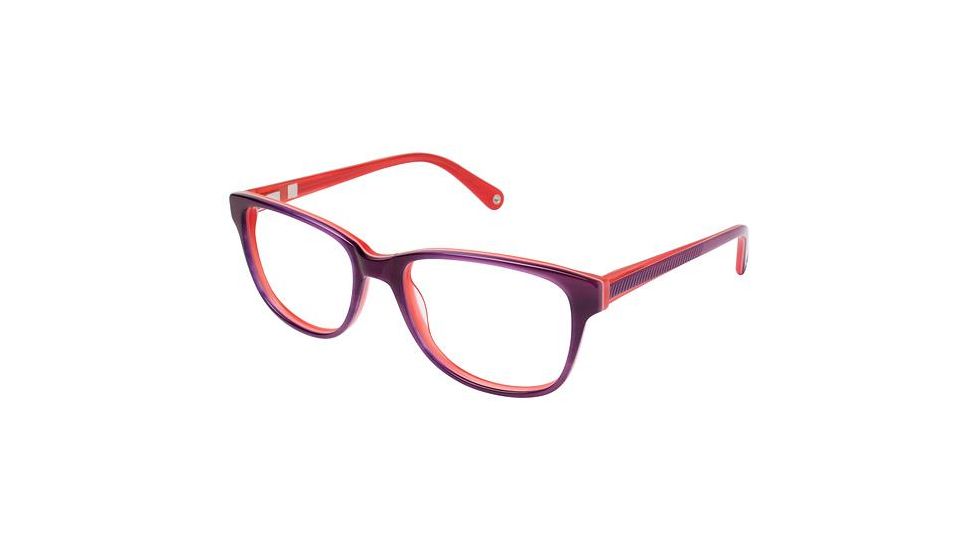 Sperry Top-Sider Makena Single Vision Prescription Eyeglasses - Frame EGGPLANT/PINK, Size 53/17mm SPMAKENA03