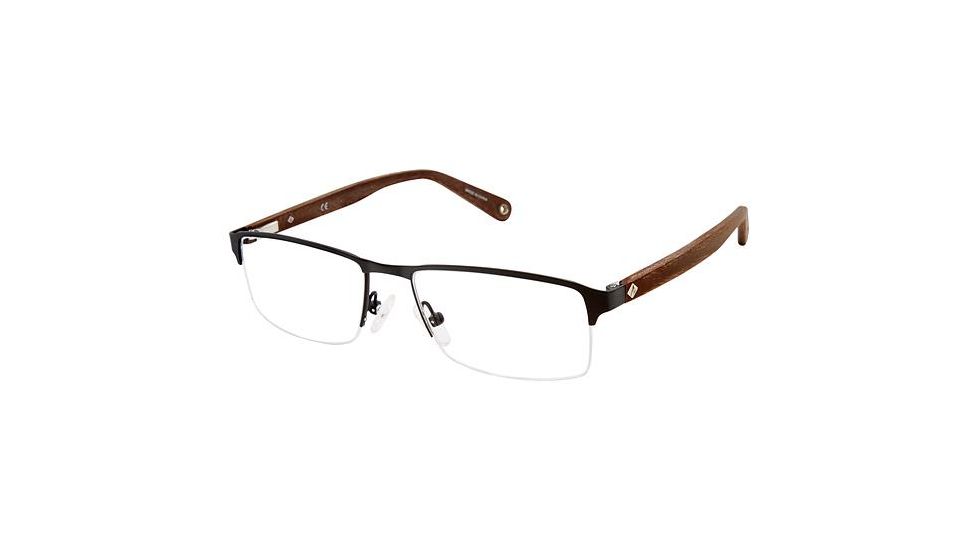 Sperry Top-Sider Peaks Point Progressive Prescription Eyeglasses - Frame MT BLACK / BRWN SPPEAKSPOINT01