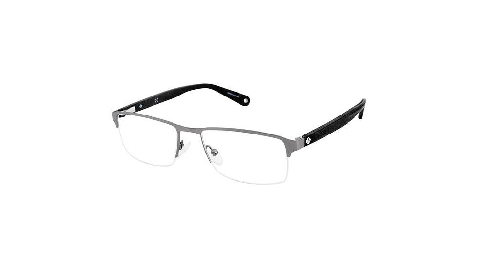 Sperry Top-Sider Peaks Point Progressive Prescription Eyeglasses - Frame MT GUNMETAL/BLK SPPEAKSPOINT02