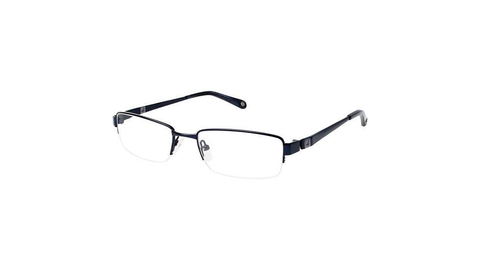 Sperry Top-Sider STONINGTON Single Vision Prescription Eyeglasses - Frame Matte Navy, Size 53/18mm SPSTONINGTON02