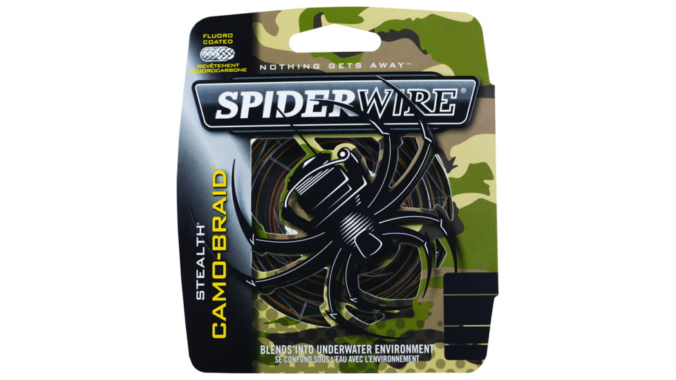 Spiderwire Stealth Braided Line 20/6lb/Dia 125yd Filler Spool Camo, SCS20C-125