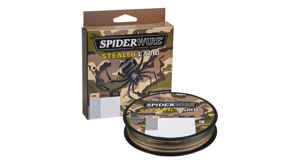 Spiderwire Stealth Camo Braid Superline, 0.016in/0.40mm, 80lb/36.2kg, 125yd/114m, 20lb, Camo, SCS80C-125