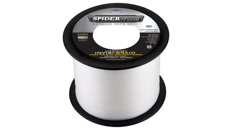 Spiderwire Ultracast Braid Superline, 0.016in/0.41mm, 100lb/45.3kg, 2188yd/2000m, 25lb, Invisibraid-Translucent, SUCBK100-IB